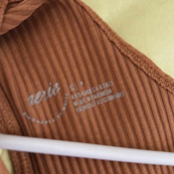 Aerie Rebel Tie Cropped Knitted One Shoulder Ribbed Tank Top - Picture 7 of 7